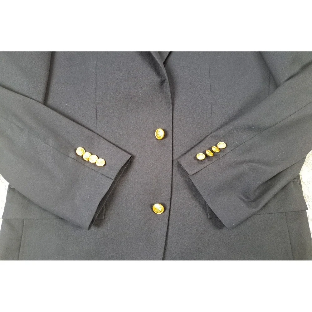 American Living Mens Classic Navy‎ Blue Blazer Gold Buttons Sz 40 R Single Vent